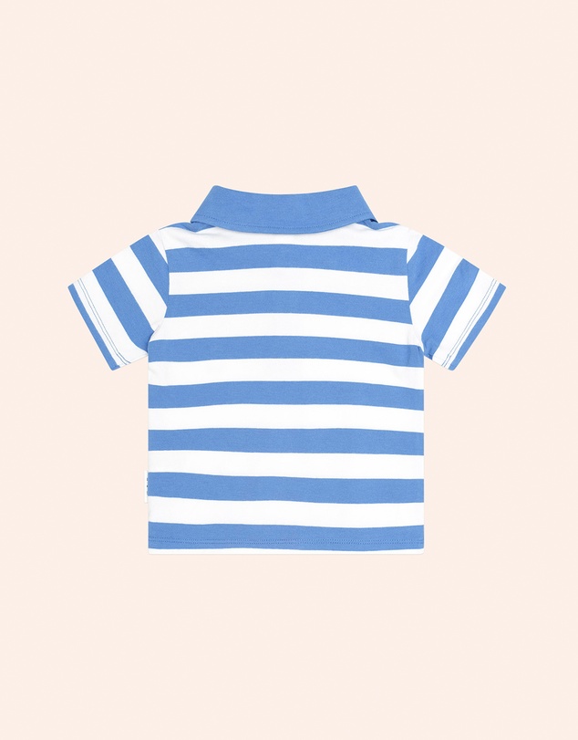 Huxbaby - Nautical Stripe Standing Hux Polo - Babies-Kids