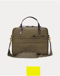 Polo Ralph Lauren - Leather-Trim Canvas Commuter Bag