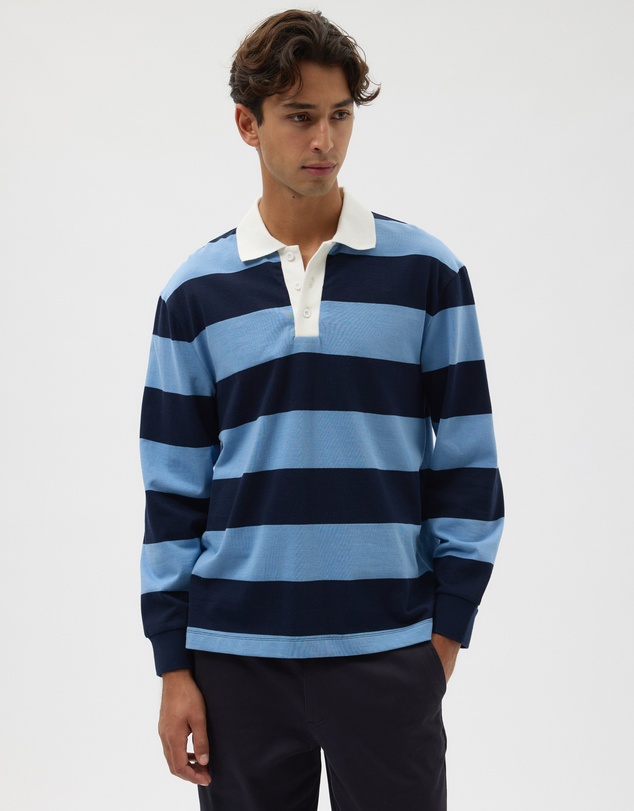 AERE - Striped Rugby Polo