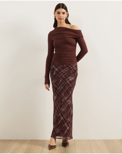 Burgundy & Pink Check