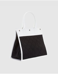 JETT BLACK - Soho Monochrome Quilted Tote Bag