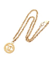 Pre-Loved by Azura Reborn - Pre-Loved CC Gold Plated Round Pendant Necklace