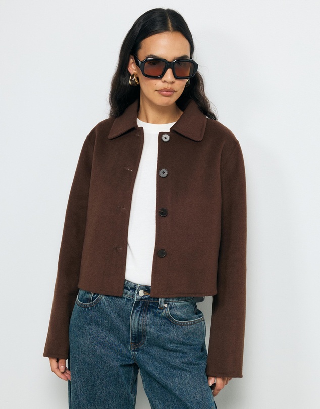 AERE - Lola Double Faced Wool Blend Coat
