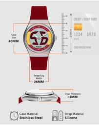 Fossil - Archival Big Tic Red Analogue-Digital Watch