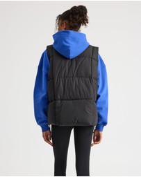 Upstate - Oversized Puffer Vest - Black