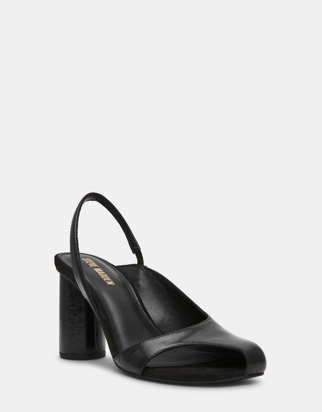 Steve Madden - Janine Black Leather Heels