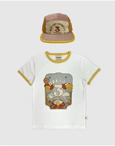 Banabae - Banabae 3rd Birthday Cap, and Tee Bundle in Musk