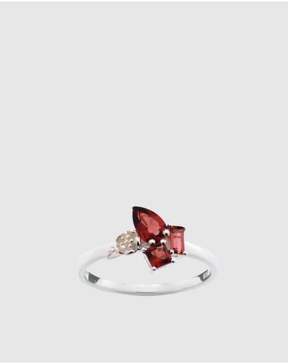 Karen Walker - Rock Garden Mini Ring with Garnets