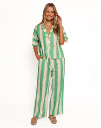Petal & Pup - Shailene Top - Green Stripe