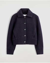 COS - Ribbed-Collar Boiled Merino Wool Jacket