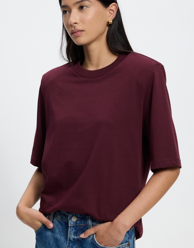 & Other Stories - Padded-Shoulder Cotton T-Shirt