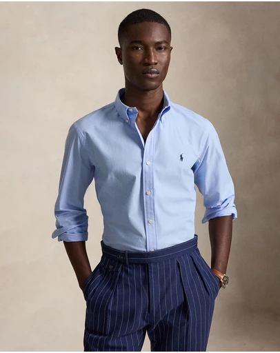 Polo Ralph Lauren - Custom Fit Stretch Poplin Shirt - ICONIC EXCLUSIVE
