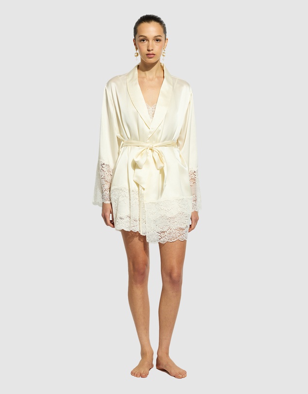 GINIA - Silk Lace Robe