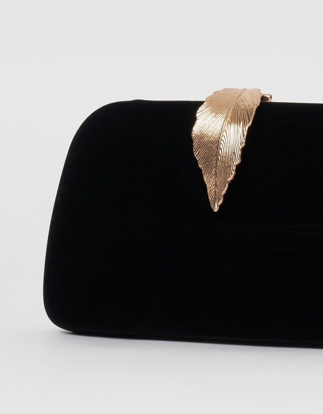 Izoa - Rebecca Clutch Black Velvet