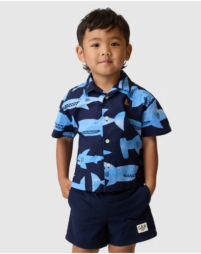 GAP - SS Poplin Icon Top - Babies-Kids