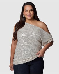 Pink Dusk by Curve Project - Bare Desire Sequin Top