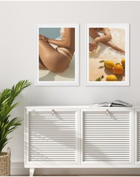 Olive et Oriel - Pool Time II Art Print