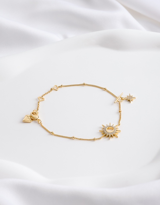 Wanderlust + Co - Sunlit Crescent Gold Bracelet