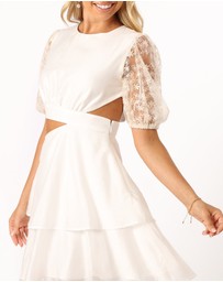 Petal & Pup - Tabitha Cut Out Mini Dress - Cream