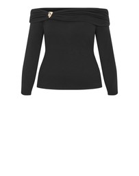 City Chic - Buckle Detail Top