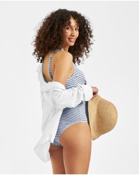 Ripe Maternity - Dune Stripe One Piece