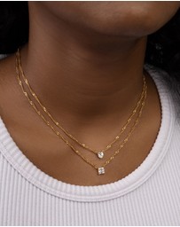 Wanderlust + Co - Heart Gold Necklace