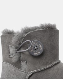 EVERAU - Australian Shepherd Ugg Mini Button Sheepskin Upper UGG Boots