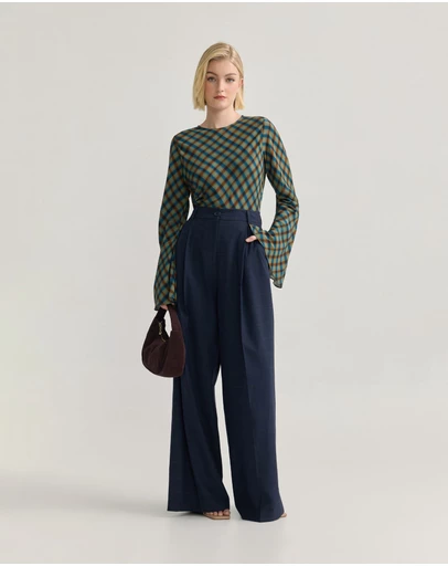 Oxford - Margot Checked Pants