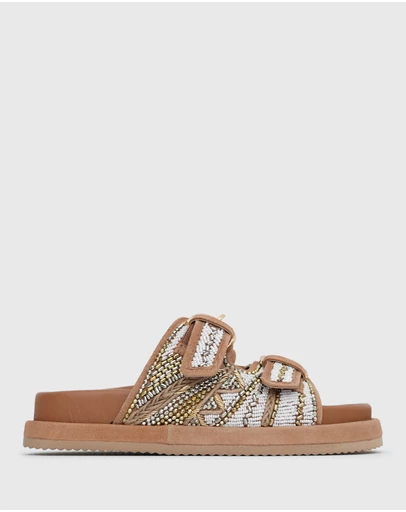 Betts - Cosmo Leather Buckle Flatform Slides