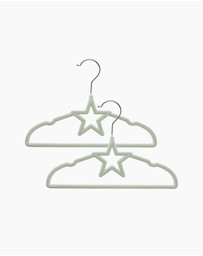 Living Textiles - 10pk Baby Coat Hangers - Stars/Sage