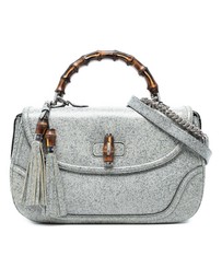 Pre-Loved by Azura Reborn - Pre-Loved Large Speckled Leather New Bamboo Top Handle Bag
