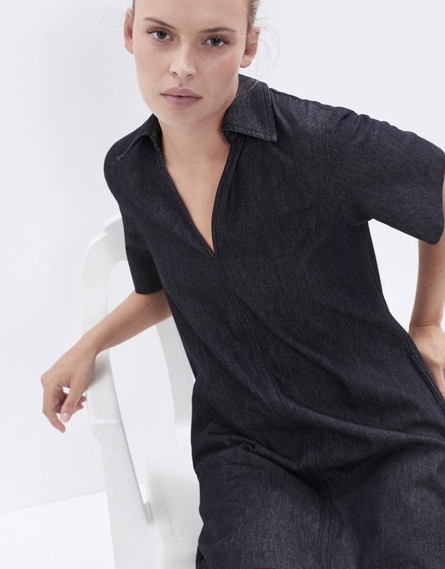 UNISON - Collared Denim Dress