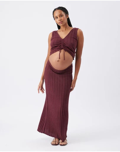 Ripe Maternity - Charli Rib Knit Skirt