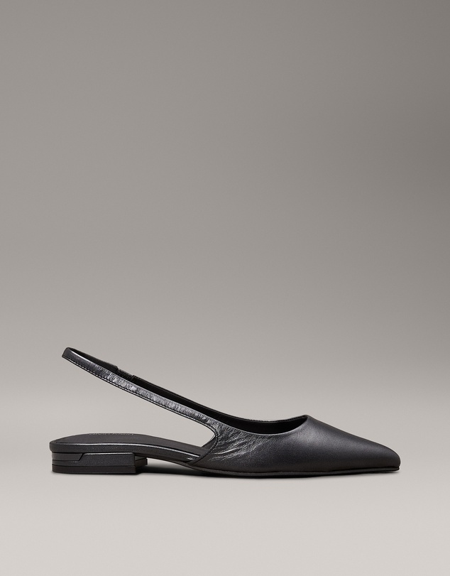 Calvin Klein - Leather Slingback Ballerinas