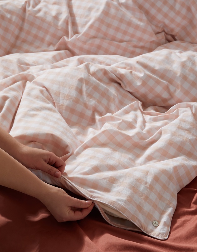Sheet Society - Leo Washed Cotton Gingham Quilt Cover Set