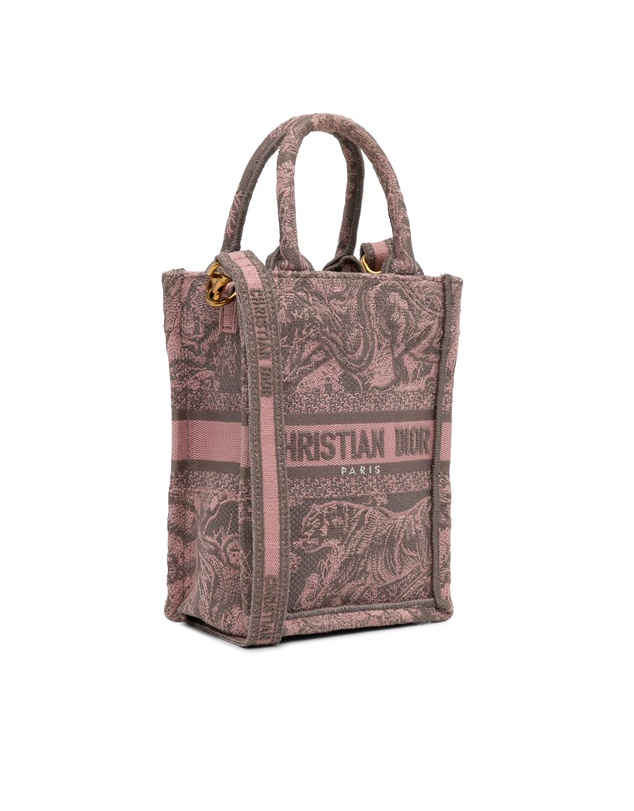 Pre-Loved by Azura Reborn - Pre-Loved Dior Canvas Vertical Book Tote with Detachable Strap