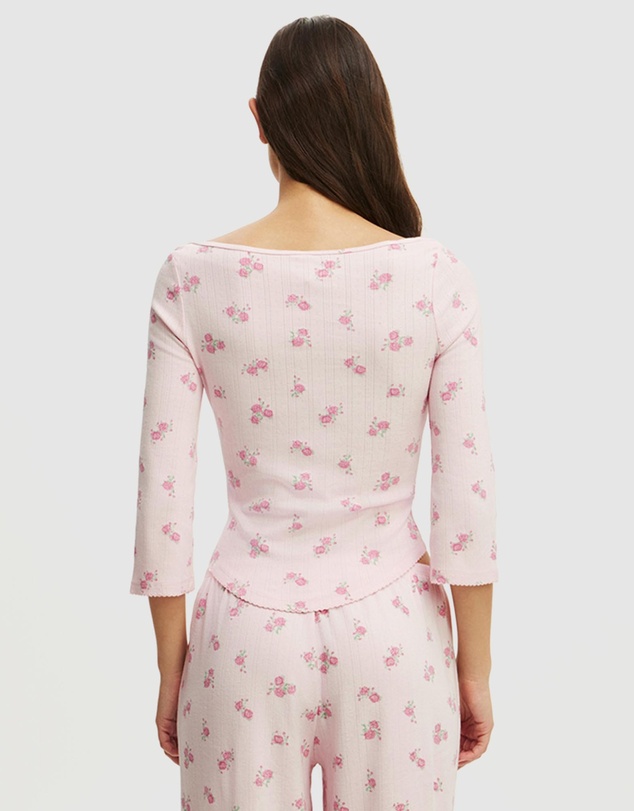 Cotton On Body - Long Pyjama Set Cotton Dreamy Soft Pointelle