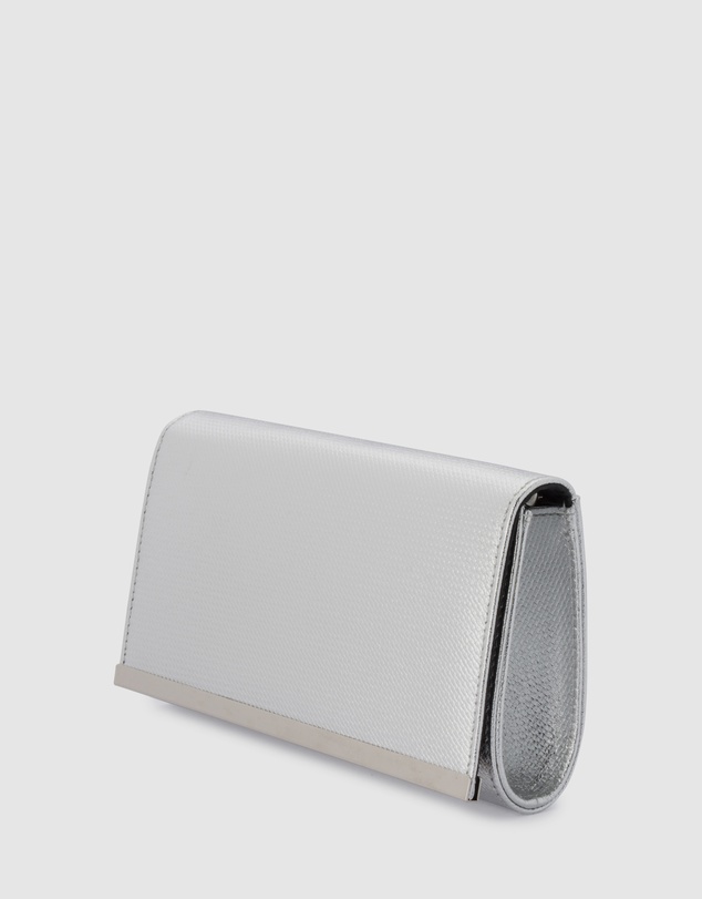 Olga Berg - Maddie Metallic Embossed Foldover Clutch