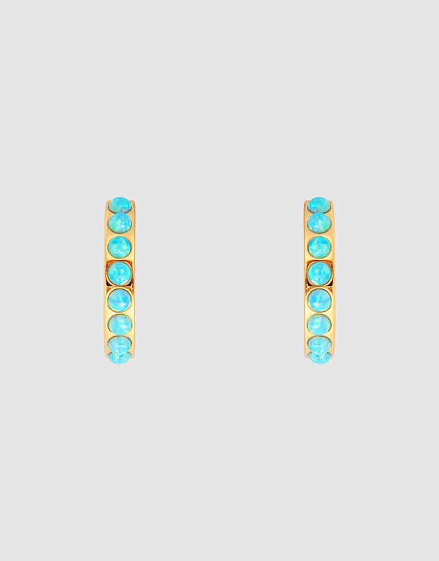 FAIRLEY - Blue Opal Crystal Midi Hoops