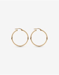 Michael Hill - 29mm Round Hoop Earrings in 10kt Yellow Gold