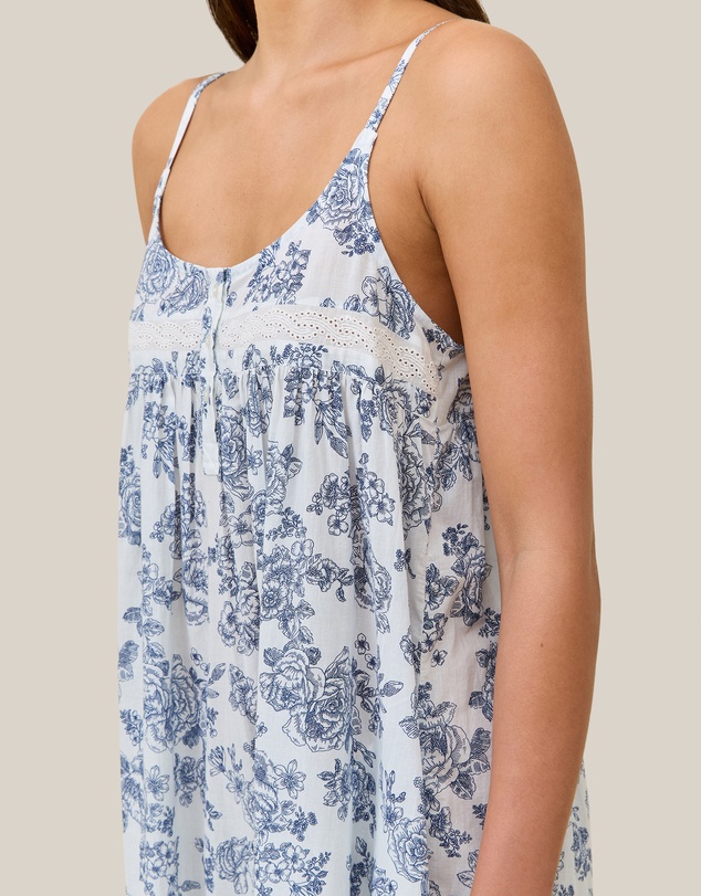 Papinelle - Nostalgia Strappy Lace Trim Nightie