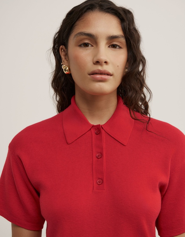 Witchery - Knit Short Sleeve Polo Top