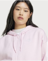adidas Sportswear - Essentials 3-Stripes Full-Zip Fleece Hoodie Womens