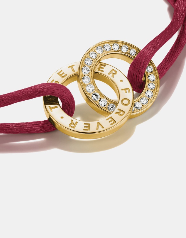THOMAS SABO - THOMAS SABO Textile bracelet Together red with zirconia