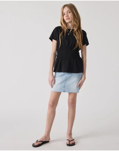 Decjuba Kids - Smocked Detail Tee - Kids-Teens