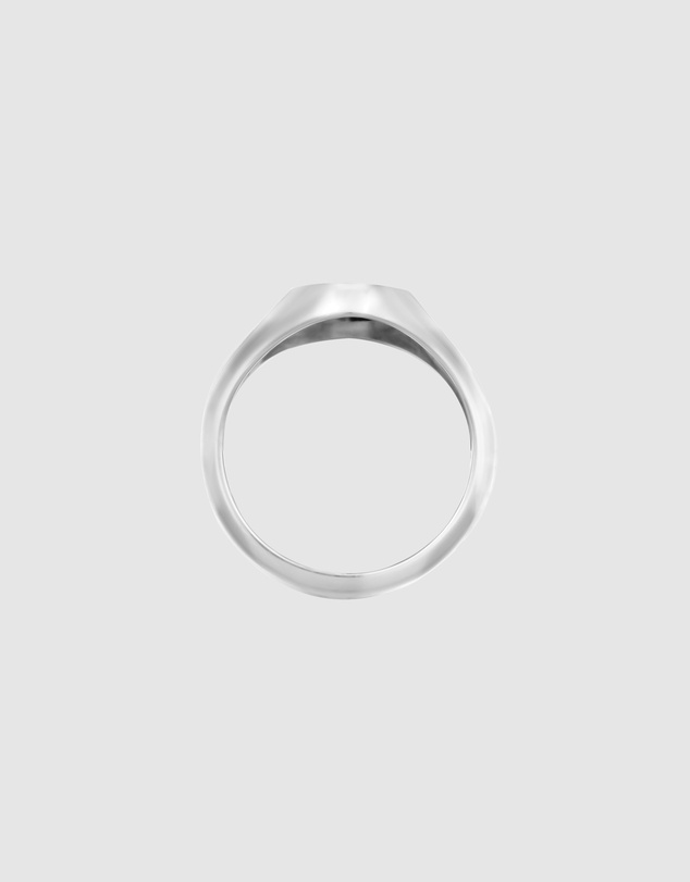 Kuzzoi - ICONIC EXCLUSIVE - Signet Ring with Cross Emblem in Oxidised 925 Sterling Silver