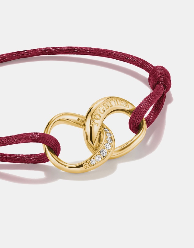 THOMAS SABO - THOMAS SABO Textile bracelet Together red with zirconia