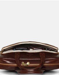 Republic of Florence - Pretoria Brown Leather Laptop Briefcase