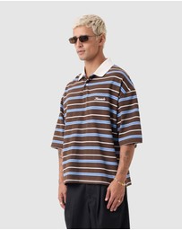 Zanerobe - Box Crop Polo Choc/Sky Blue