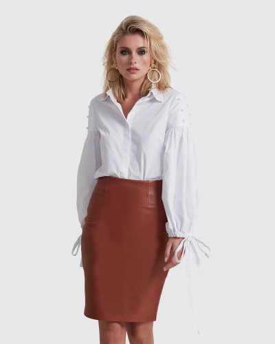 Leather Pencil Skirt